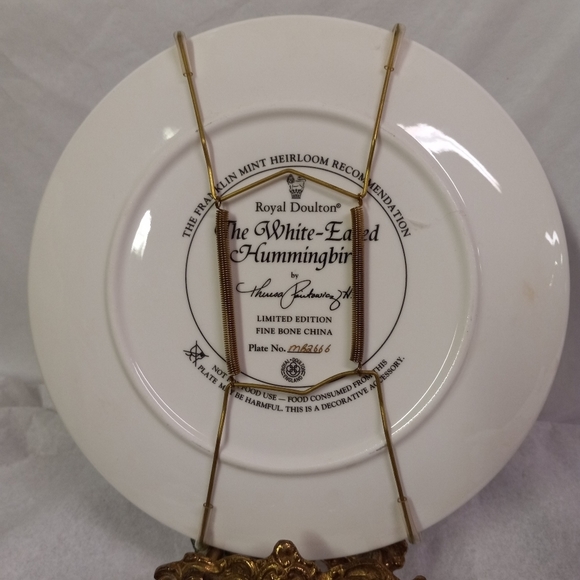 ROYAL Doulton Hummingbird Heirloom LTD Plate Theresa Politowicz  Decor #mb2666 - Picture 3 of 4